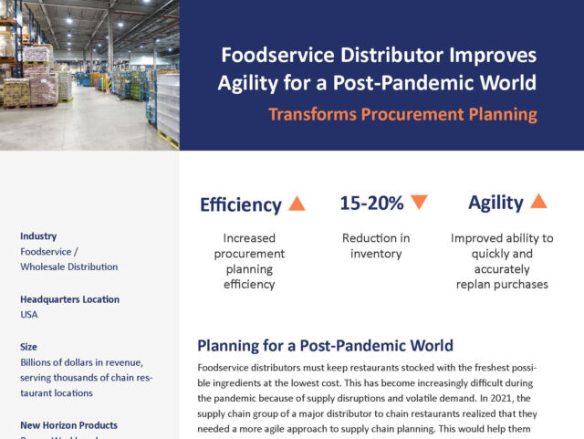 Foodservice Distributor Improves Agility