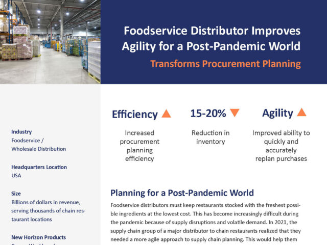 Foodservice Distributor Improves Agility
