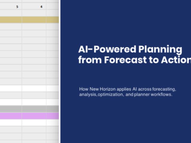 New Horizon AI Capabilities: AI-Powered Planning from Forecast to Action