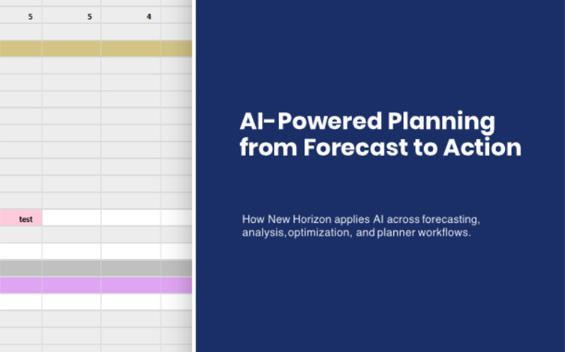 New Horizon AI Capabilities: AI-Powered Planning from Forecast to Action