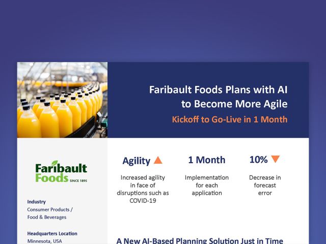 Faribault Foods Plans with AI to Become More Agile