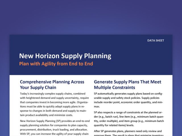 Supply Planning